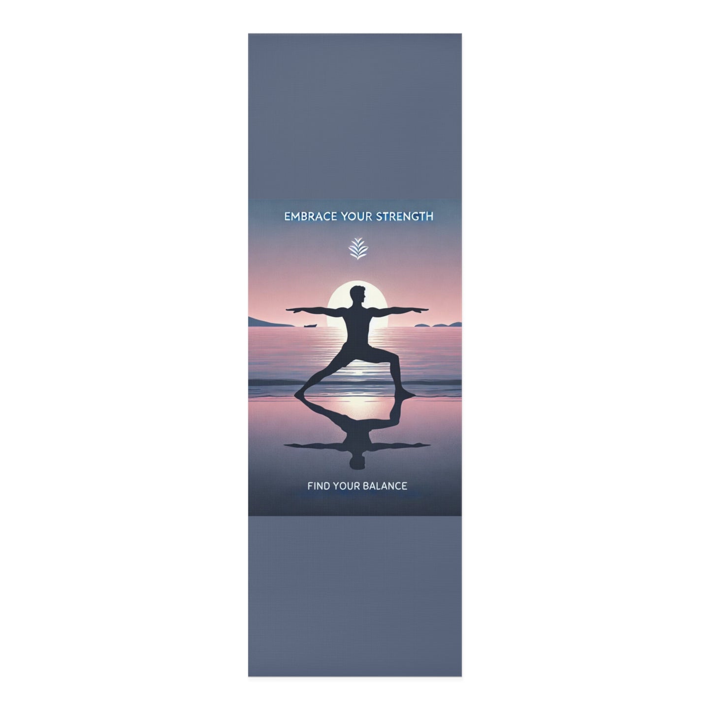 Yoga Mat - Serene Beach Warrior II Pose